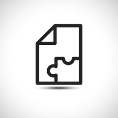 Document patch icon patch puzzle vector icon