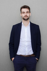 Portrait of young business people