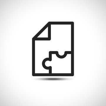 Document patch icon patch puzzle vector icon