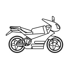 Fototapeta na wymiar motorcycle transport image outline vector illustration eps 10