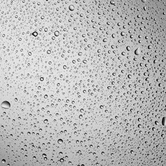 Water drops on the glass