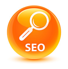 Seo glassy orange round button