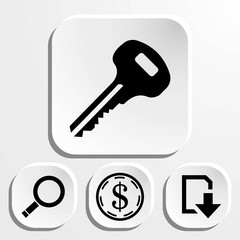 key icon stock vector illustration flat design