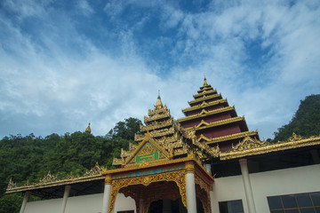 The temple has a beautiful art in Burma .