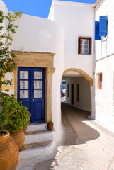 Fototapeta na wymiar Traditional architecture of Chora village on Kythera island, Greece
