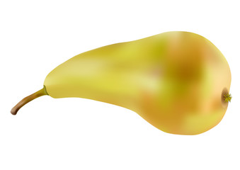 green pear isolated on a white background