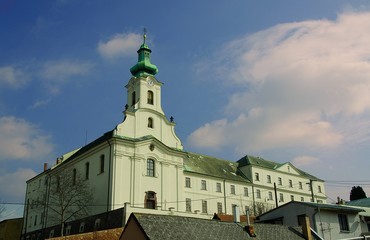 Monastery (and hospital) of Brothers of Charity with  Church of St. Wenceslas in Letovice, Blansko District, South Moravian Region, Czech Republic.