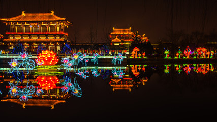 Light display on Chinese Lunar New year