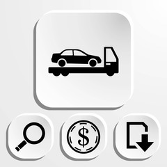 tow truck icon stock vector illustration flat design
