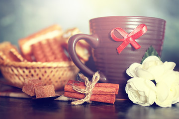 baking breakfast cup of tea