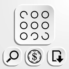 buttons of the program icon stock vector illustration flat design