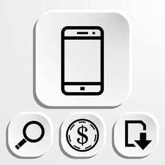 smartphone icon stock vector illustration flat design