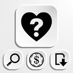 heart icon stock vector illustration flat design