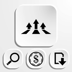 colorful bookmarks and arrows icon stock vector illustration flat design