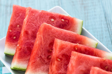 Close Up Juicy Watermelon Food in Summer
