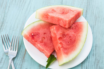 Watermelon Fruit Snack On Plate