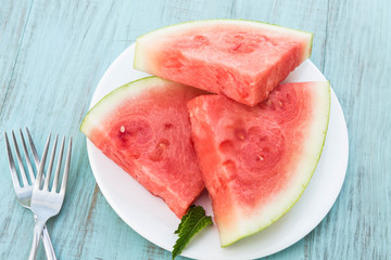 Watermelon Fruit Snack On Plate