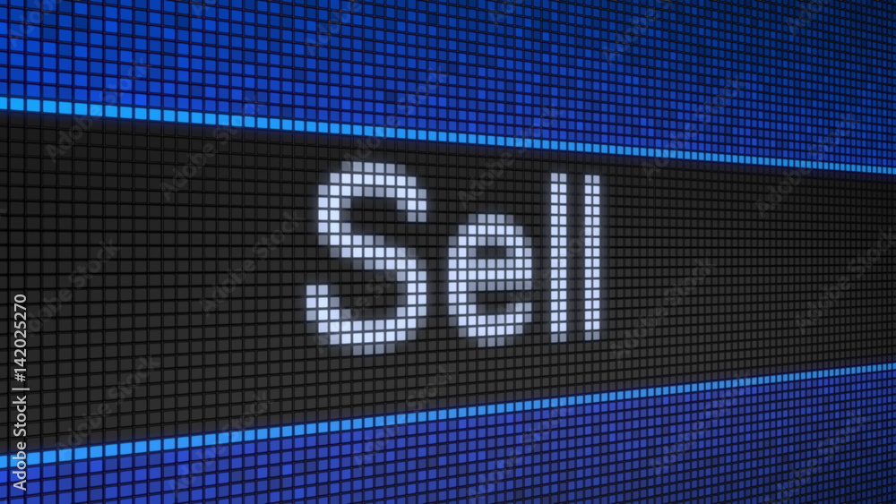 Poster ticker board with running text sell