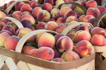 Many Peaches At Farmers Market