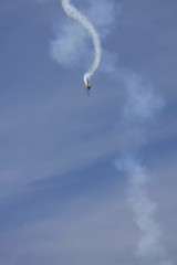 A plane performing in an air show at Jones Beach