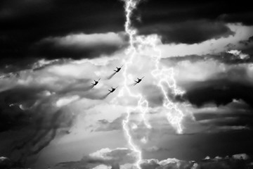 Blue Angels Fly in Tight Formation