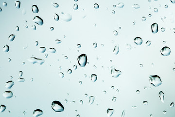 Water drops on glass.