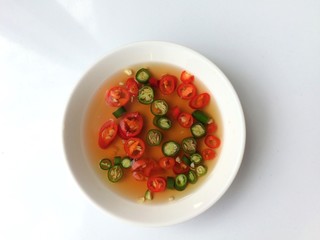 chopped chili pepper in fish sauce