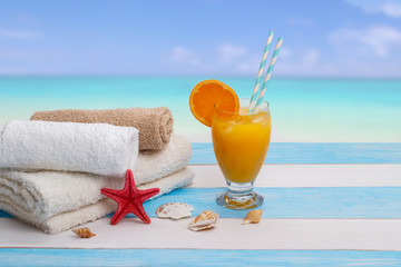 Beach accessories background