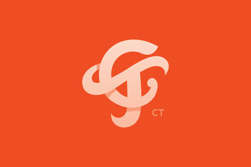 Letter CT Monogram Logo