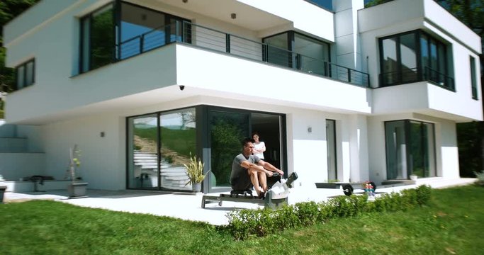  Rowing Machine on terrace of beautiful villa