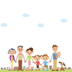 三世代家族と街
