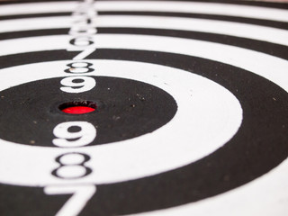 Black and white dart (Concept for target, achievement, business focus)
