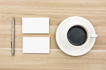 Business card on the desk