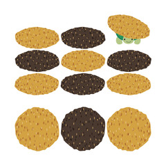 胡麻せんべいとカメ