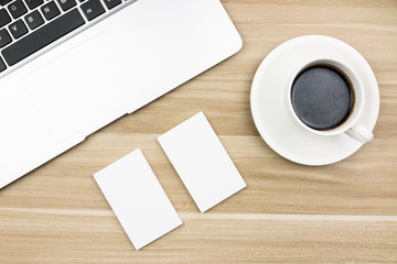 Business card on the desk
