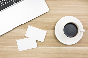 Business card on the desk