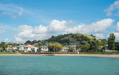 Scenery view of Mount Victoria the famous view point in Devonport island of Auckland, New Zealand.