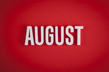 August sign lettering