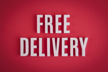 Free Delivery sign lettering