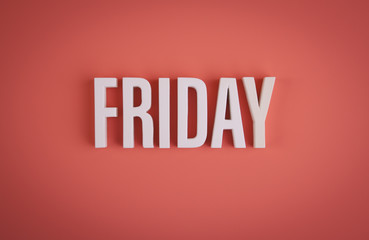 Friday sign lettering