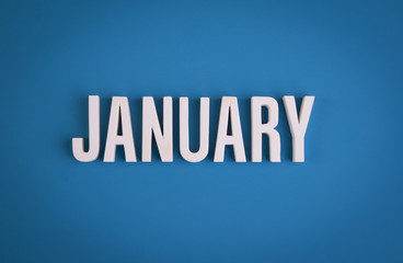 January sign lettering