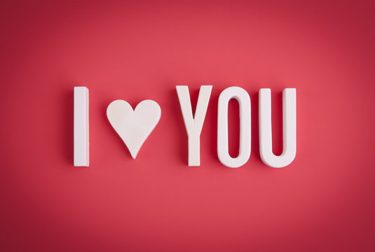 I Love You Lettering