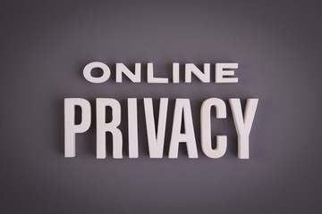 Online Privacy sign lettering