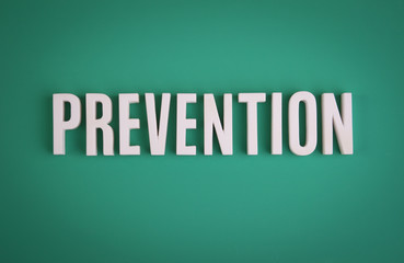 Prevention sign lettering
