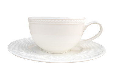 Coffee or tea ceramic cup isolated on white background, clipping path included