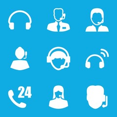 Set of 9 operator filled icons