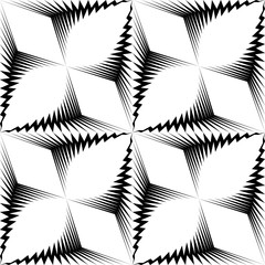 Seamless Star Pattern. Vector Black and White Christmas Background