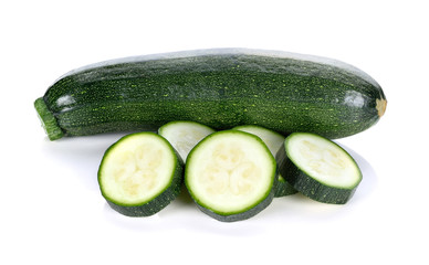Fresh zucchini isolated on white