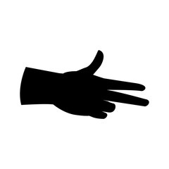 Hand silhouettes icon. Hand gesture isolated on white background