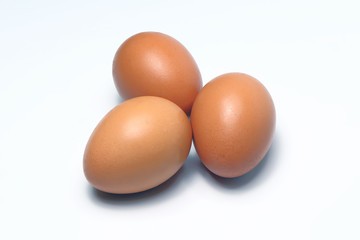 Organic Eggs. Organic Food in thailand.White Background.